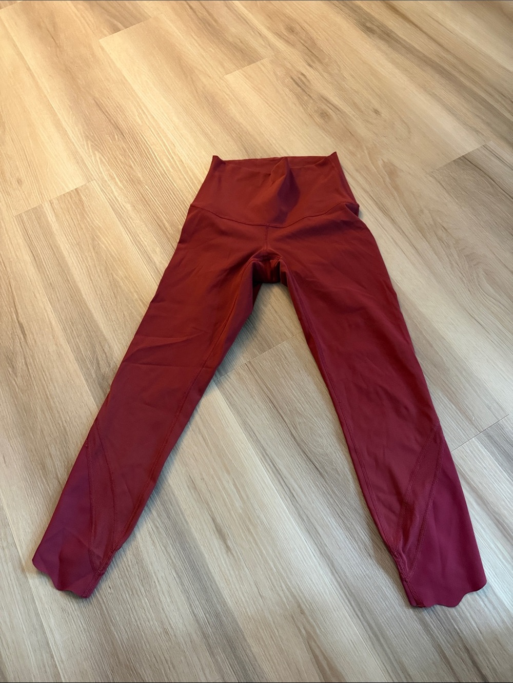 lululemon athletica Women's Rust Red Cropped High-Rise Leggings